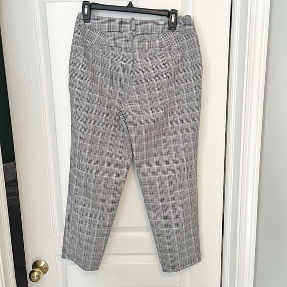 A New Day Plaid Academia Mid Rise Crop Stretch Straight Leg Pocket Trouser Pant - Picture 2 of 11